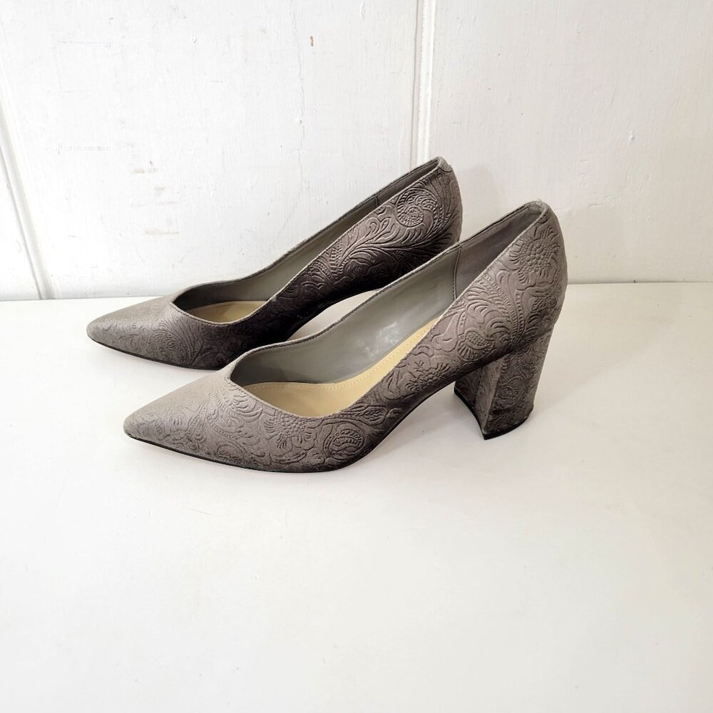 Marc Fisher Taupe Velvet Pumps Size 11M - Picture 3 of 9